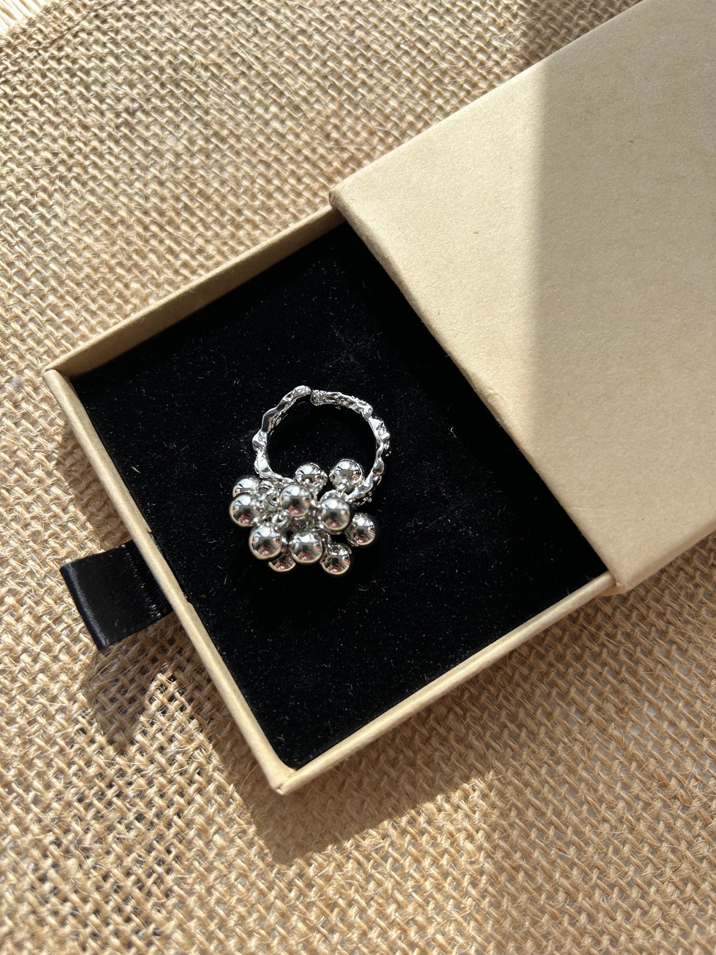 Bague "KIARA" acier argenté