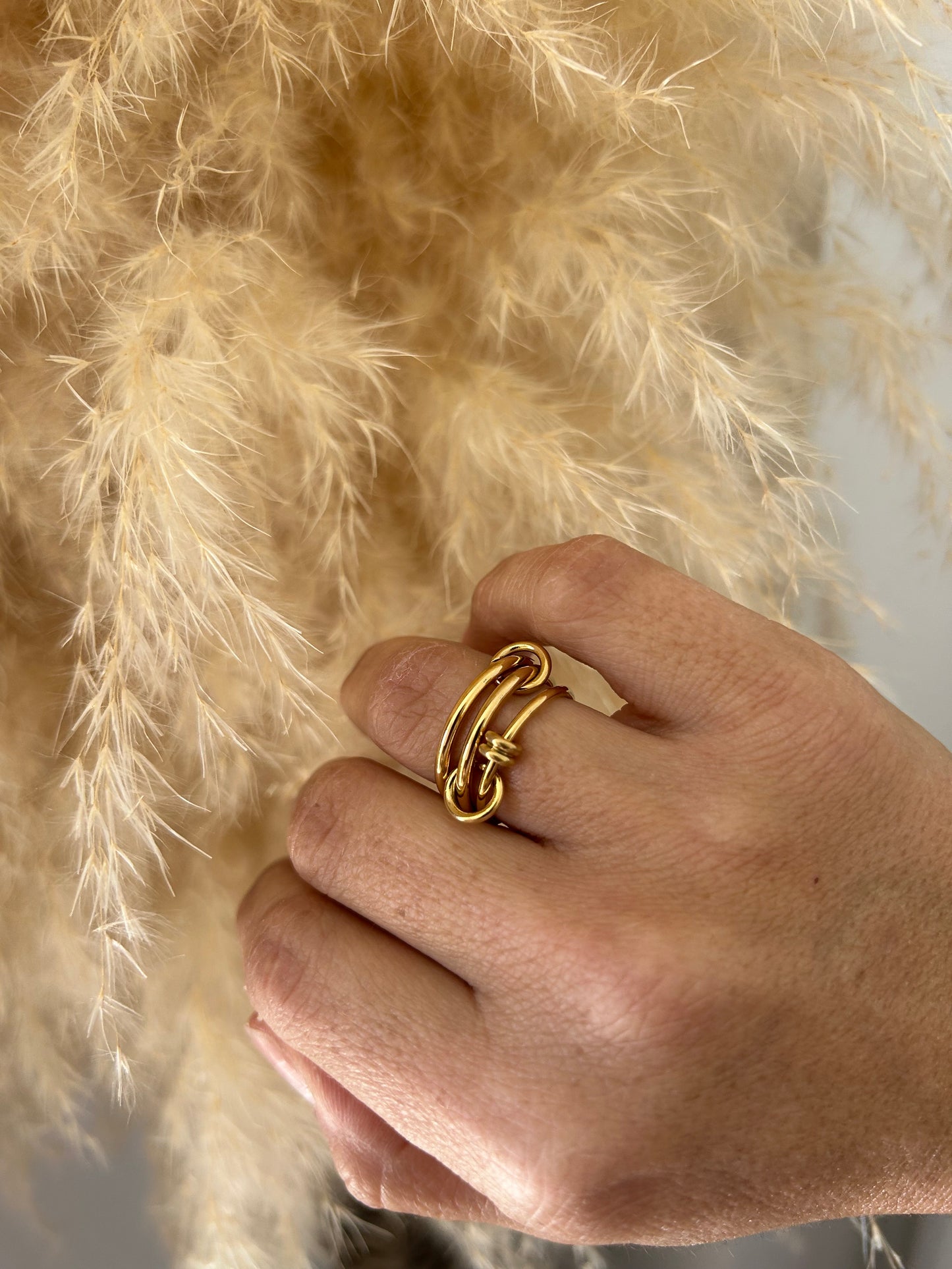 Bague "HELOÏSE" acier doré