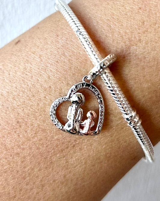 Charm "IN MY HEART FOREVER" 925 steel