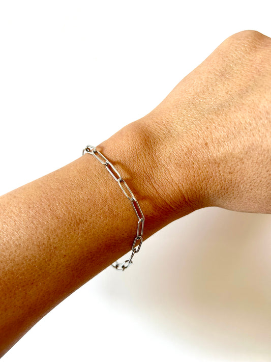 "NOVA" silver steel bracelet