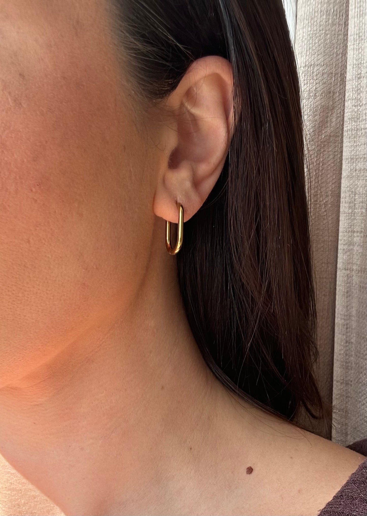 EARRINGS gold steel