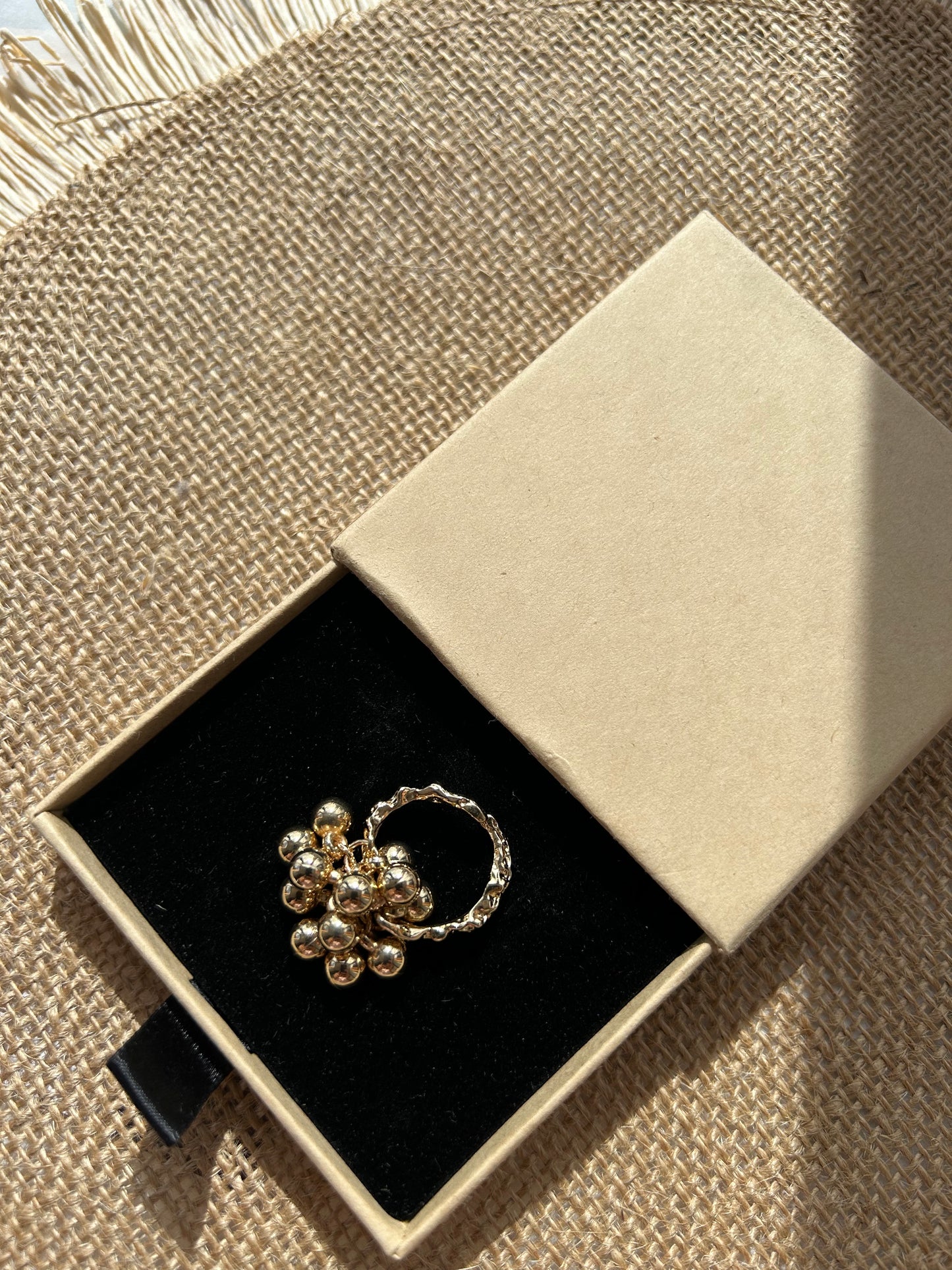 Bague "KIARA" acier doré
