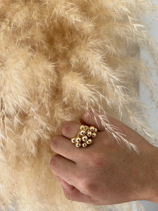 Bague "KIARA" acier doré