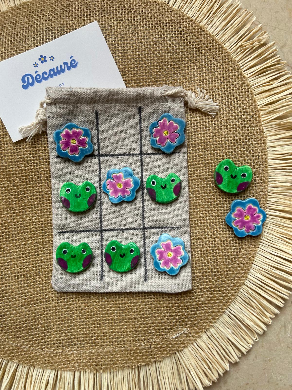 Jeu TIC-TAC-TOE en argile