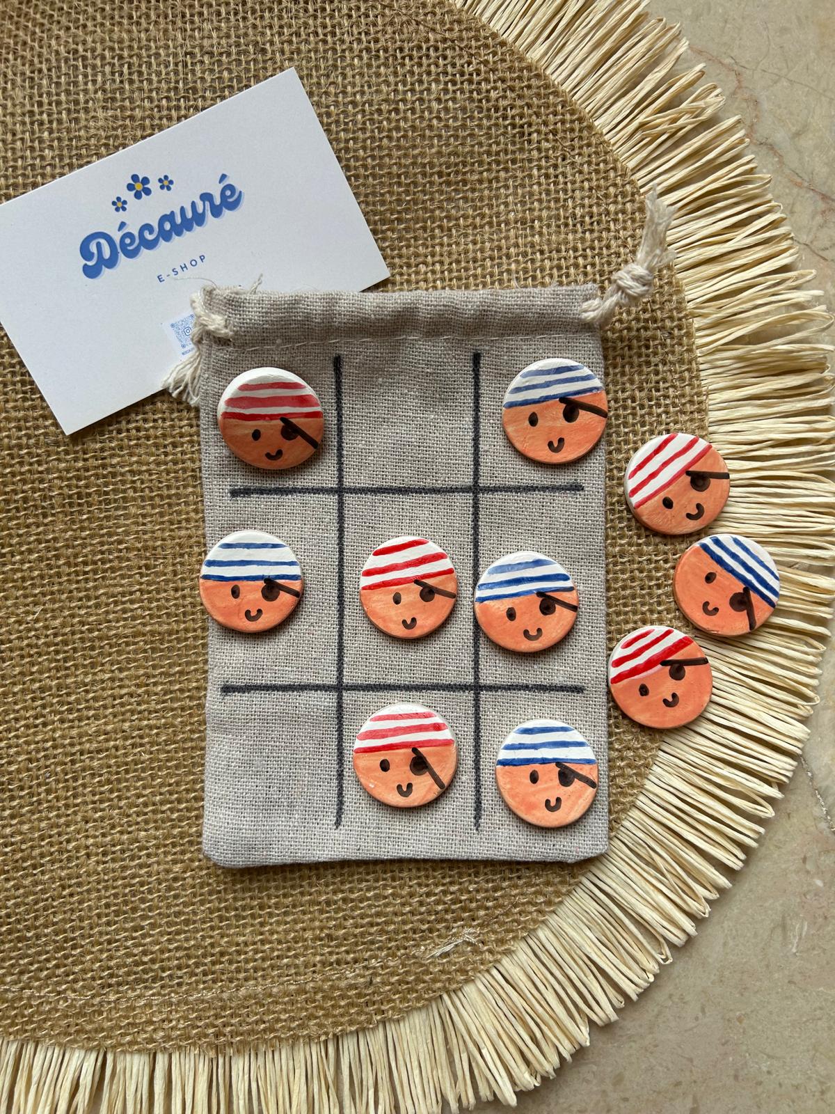 Jeu TIC-TAC-TOE en argile