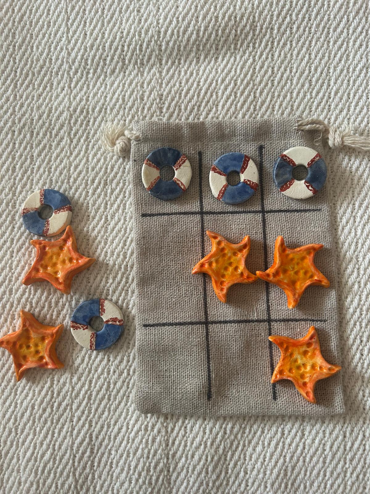 Jeu TIC-TAC-TOE en argile